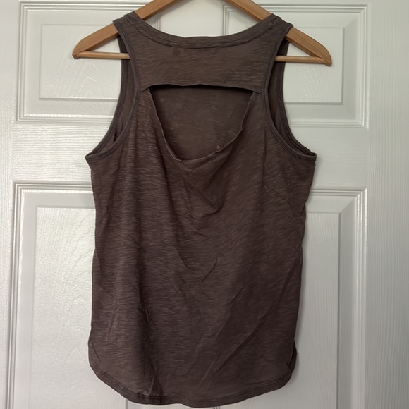 Athleta Organic Daily Cowl Tank Grey - Picture 6 of 8
